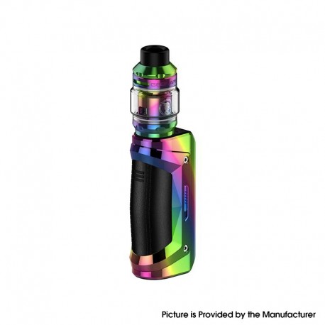 [Ships from Bonded Warehouse] Authentic GeekVape S100 Aegis Solo 2 Box Mod + Z Sub-ohm 2021 Tank Kit - Rainbow, 1 x 18650