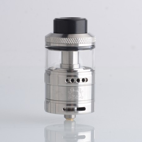 [Ships from Bonded Warehouse] Authentic Hellvape Fat Rabbit RTA Atomizer - Silver, SS+ Glass, 5.5ml, 28.4mm