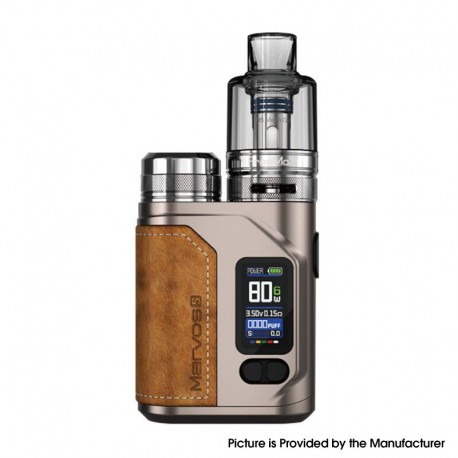 Authentic FreeMax Marvos S 80W Mod Kit with Marvos DTL Pod Tank Atomizer - Gunmetal Yellow, 1 x 18650, 4.5ml, 0.15 / 0.25ohm