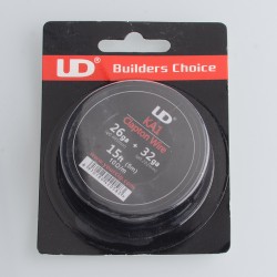 Authentic UD Clapton Wire for RBA Vape Atomizer - 26GA + 32GA, Kanthal A1, 15ft (5m)