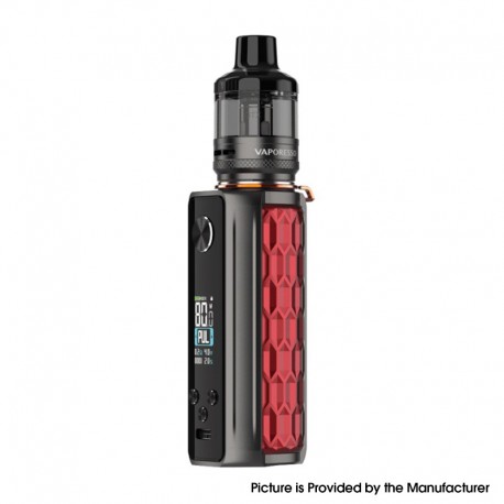 Authentic Vaporesso Target 80 Mod Kit with GTX Pod Tank 26 - Red, VW 5~80W, 3000mAh, 5.0ml, 0.2ohm / 0.3ohm