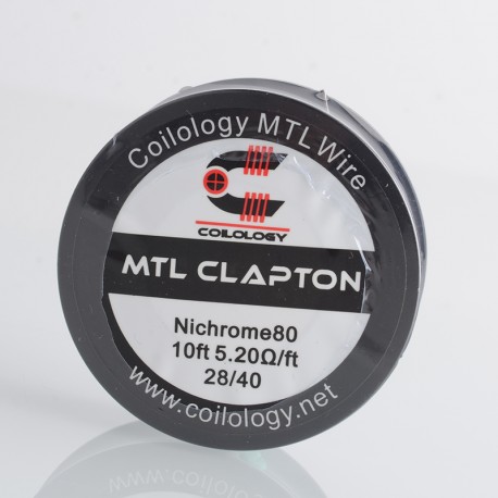 [Ships from Bonded Warehouse] Authentic Coilology MTL Clapton Ni80 Spool Wire - 28GA / 40GA, 5.2ohm/ft, 10ft