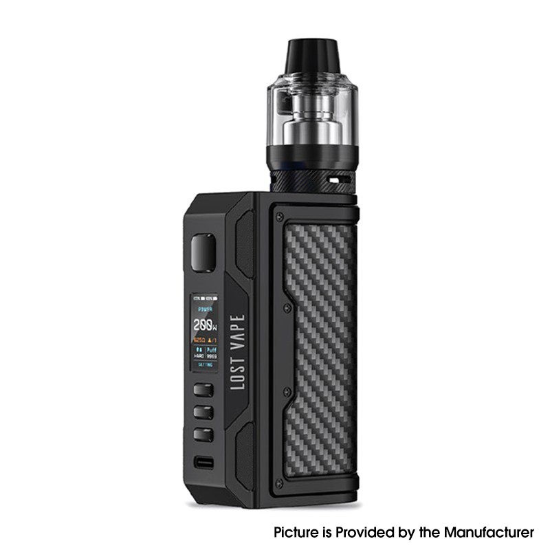 Buy Authentic Lost Vape Thelema Quest 200W VW Box Mod Kit Black Carbon