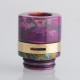 Authentic Reewape RS330 810 Drip Tip w/ Air Regulating Ring for RBA / RTA / RDA - Purple + Green + Yellow, Resin + Steel (1 PC)