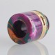 Authentic Reewape RS330 810 Drip Tip w/ Air Regulating Ring for RBA / RTA / RDA - Purple + Green + Yellow, Resin + Steel (1 PC)