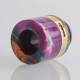 Authentic Reewape RS330 810 Drip Tip w/ Air Regulating Ring for RBA / RTA / RDA - Purple + Green + Yellow, Resin + Steel (1 PC)