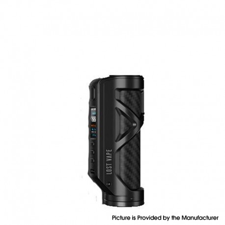 Authentic LostVape Cyborg Quest 100W TC VW Box Mod - Matt Black Carbon Fiber, 5~100W, 1 x 18650 / 20700 / 21700