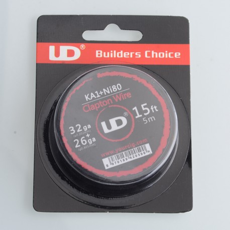 [Ships from Bonded Warehouse] Authentic UD Clapton Wire for RBA Atomizer - 26GA + 32GA, Nichrome, 15ft (5m)