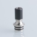 Ivant Style 510 Drip Tip for RDA / RTA / RDTA Atomizer - Silver + Black, Stainless Steel POM