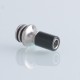 Ivant Style 510 Drip Tip for RDA / RTA / RDTA Atomizer - Silver + Black, Stainless Steel POM