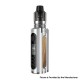 Authentic LostVape Grus V2 100W Box Mod Kit with UB Pro Pod - SS / Zebra Wood, 5~100W, 1 x 18650 / 20700 / 21700, 5ml