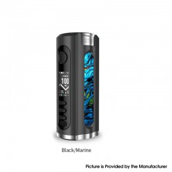 Authentic LostVape Grus V2 100W TC VW Box Mod - Black / Marine, 5~100W, 200~600'F / 100~300'C, 1 x 18650 / 20700 / 21700