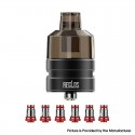 [Ships from Bonded Warehouse] Authentic Uwell Aeglos Empty Tank Pod Cartridge Atomizer w/ 510 Adapter Base + 6 Coil - Black