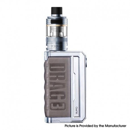 [Ships from Bonded Warehouse] Authentic Voopoo Drag 3 177W VW Box Mod Kit with TPP-X Pod Tank -Silver Treasure Lime