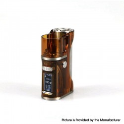 Original Hippovape B'adapt Pro 100W TC VW Vape SBS Box Mod - Amber Clear, 1~100W, 100~315'C / 200~600'F, 1 x 18650/20700/21700