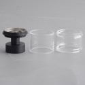 Authentic Yachtvape x Mike Vapes Eclipse RTA Replacement Extension Kit - Black + Transparent, SS + Glass, (3.5ml / 5ml)