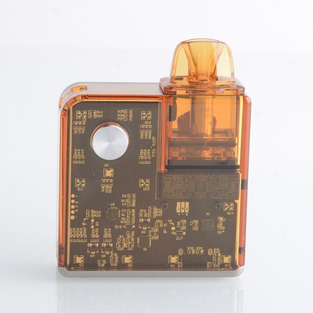 Authentic Rincoe Jellybox Nano Pod System Mod Kit - Amber Clear, 1000mAh, 2.8ml, 0.5ohm / 1.0ohm