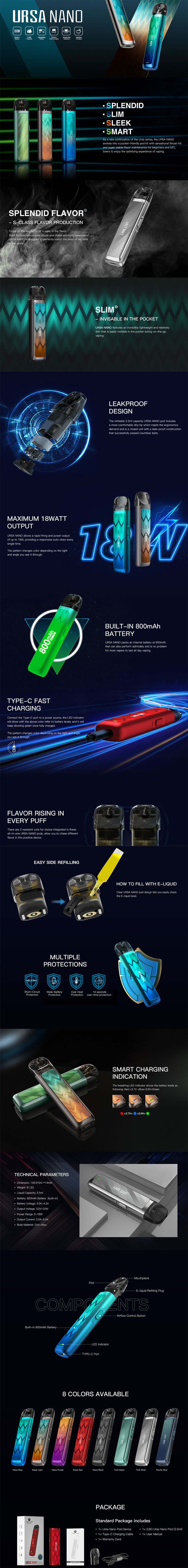 Lost Vape Ursa Nano Pod System Vape Kit