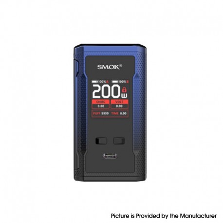 Authentic SMOKTech SMOK R-KISS 2 200W VW Box Mod - Black Blue, 5~200W, 2 x 18650