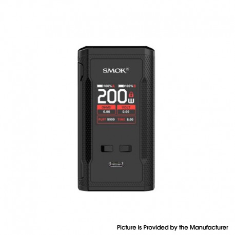 Authentic SMOKTech SMOK R-KISS 2 200W VW Box Mod - Black, 5~200W, 2 x 18650