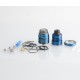 Authentic Damn Nitrous RDA Rebuildable Dripping Atomizer - Blue, With BF Pin, 22mm Diameter