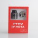 Authentic Vandy Vape Pyro V4 IV RDTA Rebuildable Dripping Tank Vape Atomizer - Gun Metal, 5ml, SS + Glass, 25.5mm Diameter