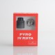 [Ships from Bonded Warehouse] Authentic VandyVape Pyro V4 IV RDTA Atomizer - Matte Black, 5ml, SS + Glass, 25.5mm