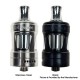 Authentic KSL Hibou MTL Tank Atomizer - Black, 2ml, 0.6ohm / 1.2ohm / RBA Deck, 22mm Diameter