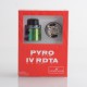 [Ships from Bonded Warehouse] Authentic VandyVape Pyro V4 IV RDTA Atomizer - Rainbow, 5ml, SS + Glass, 25.5mm