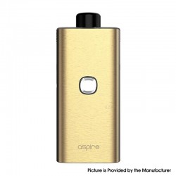 Authentic Aspire Cloudflask S Pod System Mod Kit - Brushed Brass, 2000mAh, 5.5ml, 0.25ohm / 0.6ohm
