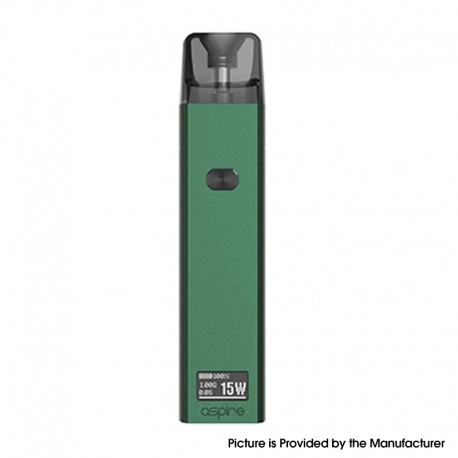 Authentic Aspire Favostix Pod System Kit - Hunter Green, 1000mAh, 3ml, 0.6ohm / 1.0ohm