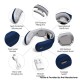 Intelligent Portable Neck Massager with Heat Cordless 3 Modes 15 Levels Smart Deep Tissue Trigger Point Massage - Blue