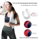 Neck Massager Cordless with Heat Intelligent Portable USB Charging Electric Massage 5 Modes & 15 Intensities Neck Relax - White