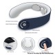 Neck Massager Cordless with Heat Intelligent Portable USB Charging Electric Massage 5 Modes & 15 Intensities Neck Relax - Blue