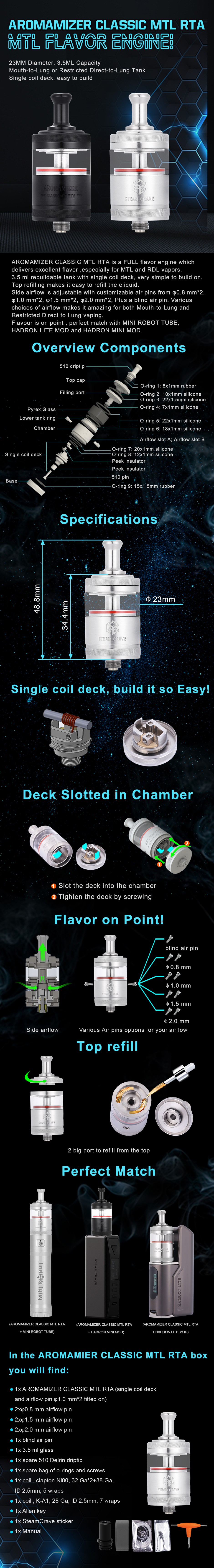 Steam Crave aromamizer klasik mtl RTA