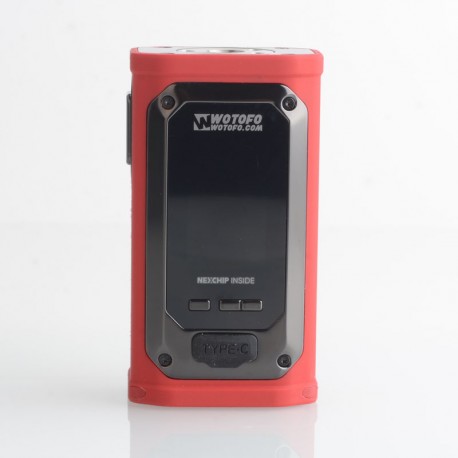 Authentic Wotofo MDura Pro 230W TC VW Variable Wattage Box Mod - Retro Red, 5~230W, 2 x 18650, NEXCHIP