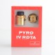 [Ships from Bonded Warehouse] Authentic VandyVape Pyro V4 IV RDTA Atomizer - Gold, 5ml, SS + Glass, 25.5mm