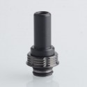 Authentic ThunderHead Creations Tauren Elite MTL RTA Replacement Long 510 Drip Tip - Black + Gun Metal