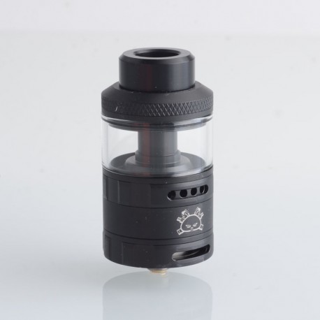 [Ships from Bonded Warehouse] Authentic Hellvape Fat Rabbit RTA Atomizer - Matte Black, SS+ Glass, 5.5ml, 28.4mm