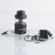 [Ships from Bonded Warehouse] Authentic Hellvape Fat Rabbit RTA Atomizer - Matte Black, SS+ Glass, 5.5ml, 28.4mm