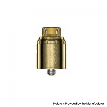 Authentic Lost Vape Centaurus Solo RDA Rebuildable Dripping Vape Atomizer - Gold, Stainless Steel, 24mm Diameter