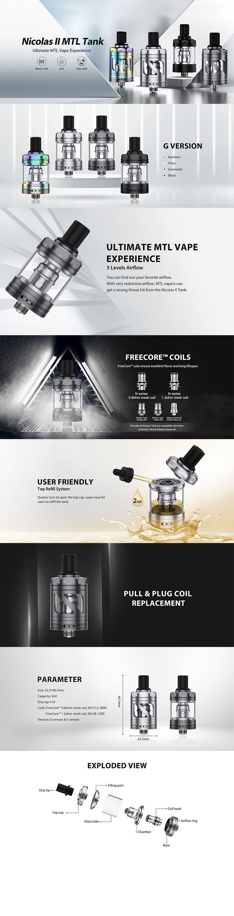Tangki MTL Vapefly Nicolas II