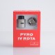 Authentic Vandy Vape Pyro V4 IV RDTA Rebuildable Dripping Tank Vape Atomizer - Frosted Grey, 5ml, SS + Glass, 25.5mm Diameter