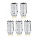 Authentic Sikary Dicey Saint Sub Ohm Clearomizer Replacement Coil Heads - Silver, 1.0 ohm (5 PCS)