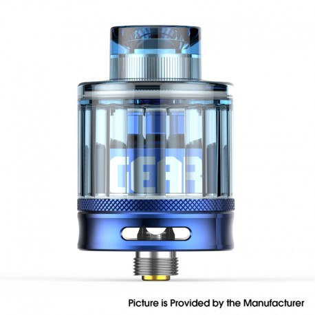 [Ships from Bonded Warehouse] Authentic Wotofo Gear V2 RTA Rebuildable Tank Atomizer - Blue, 3.5ml, SS+ PCTG, 24mm Diameter