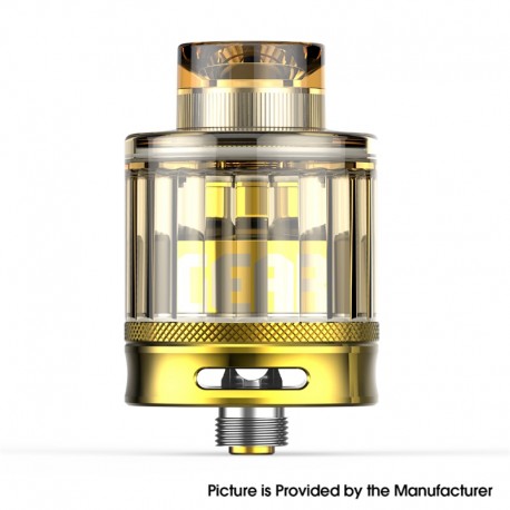 [Ships from Bonded Warehouse] Authentic Wotofo Gear V2 RTA Rebuildable Tank Atomizer - Gold, 3.5ml, SS+ PCTG, 24mm Diameter