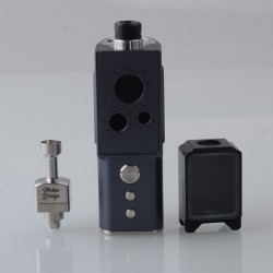 Authentic Ambition Mods and Sun box 2.0 60W Box Mod AIO Kit - Gunmetal, 1~60W, 1 x 18650, Molen Bridge RBA / Boro Tank