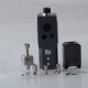 Authentic Ambition Mods and Sun box 2.0 60W Box Mod AIO Kit - Gunmetal, 1~60W, 1 x 18650, Molen Bridge RBA / Boro Tank