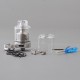 Authentic GAS Mods Kree V2 RTA Rebuildable Tank Atomizer - Silver, 22mm Diameter