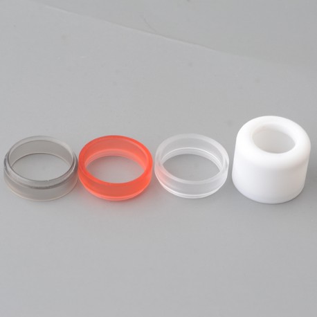 Authentic GAS Mods Kree V2 RTA Replacement Tank Tube w/ 3 x Bottom Ring - White